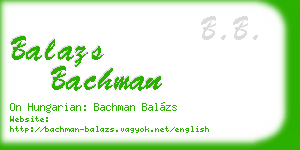 balazs bachman business card
